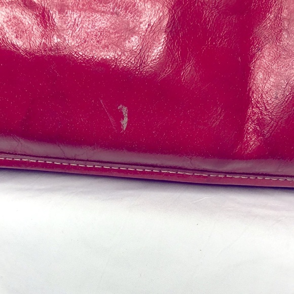 BO BO BAGS red patent genuine leather handbag. - Picture 11 of 16